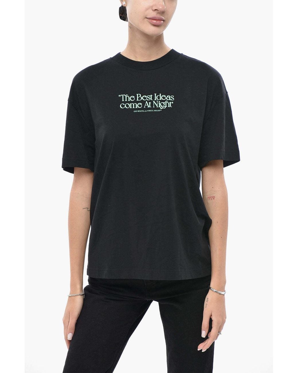Off-White c/o Virgil Abloh Black Slogan-Print Short-Sleeve T-Shirt