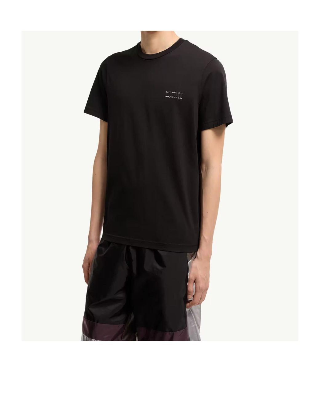 Moncler Black Logo Patch Crewneck T-Shirt for men