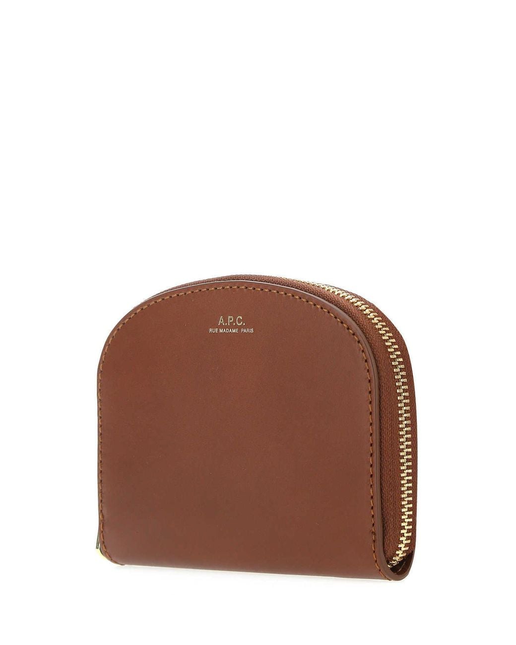 A.P.C. Brown Demi Lune Compact Wallet
