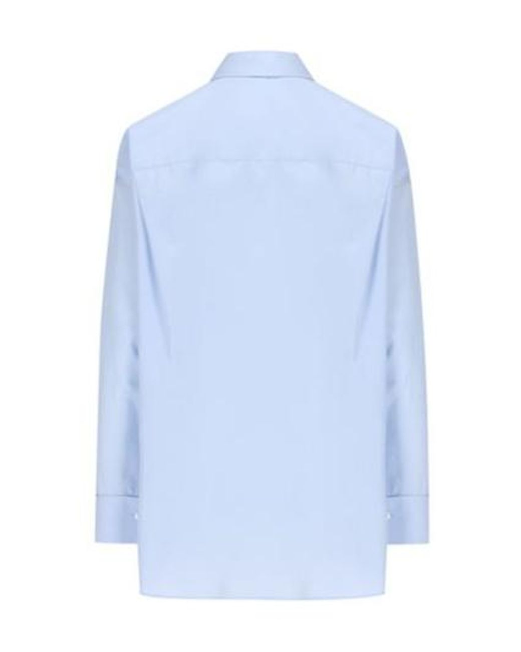 Loewe Blue Curved Hem Buttoned Shirt