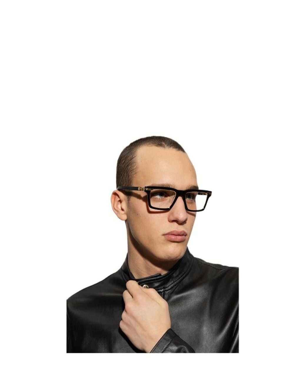 Balmain White Logo Optical Glasses for men