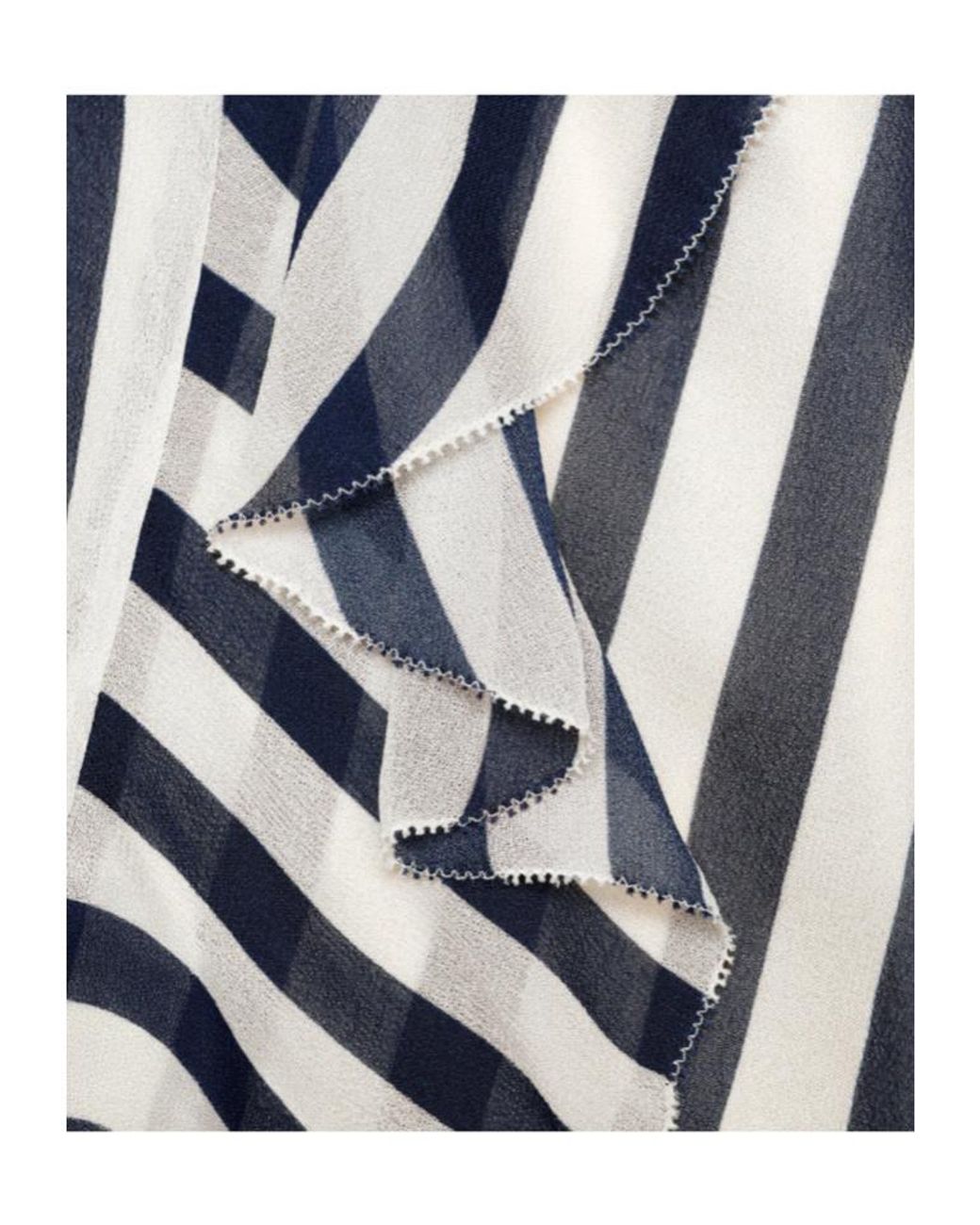 Self-Portrait Multicolor Stripe Georgette Maxi Dress