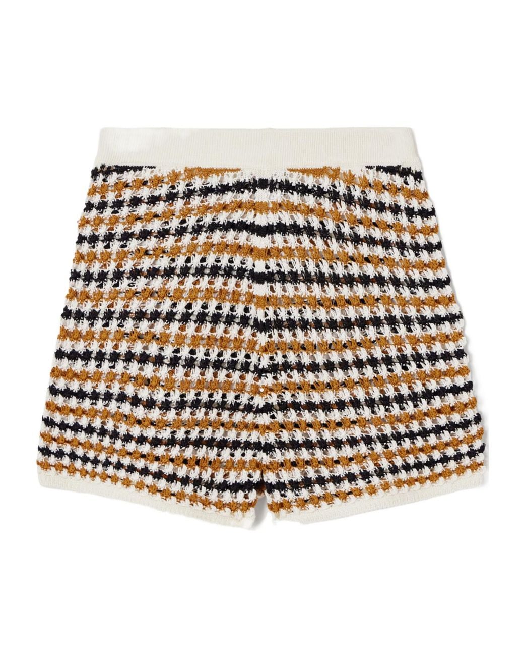 Eres Multicolor Disco Striped Crochet Shorts