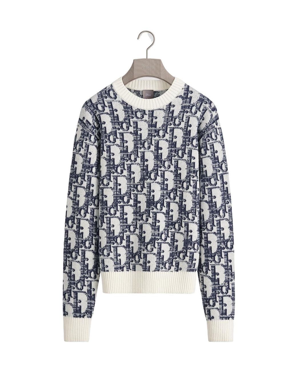 Dior Blue Oblique Sweater, Regular Fit for men