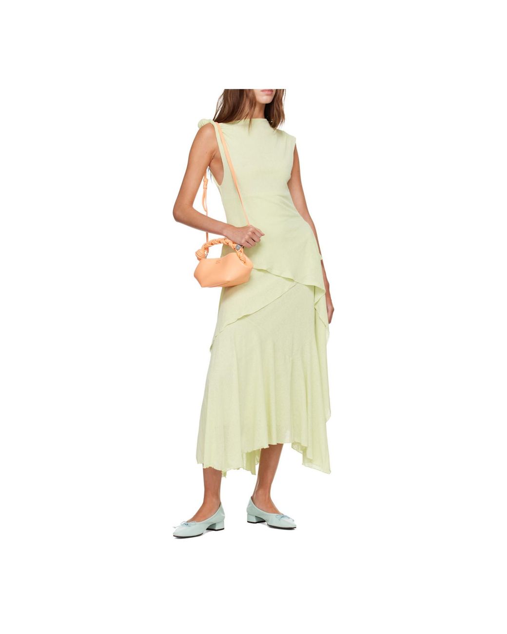 Ganni Green Sleeveless Dress