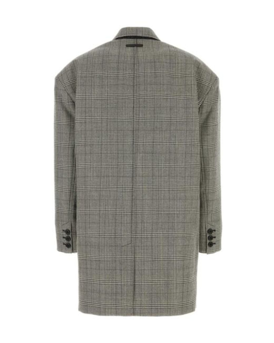 Marni Gray Checked Oversized Blazer