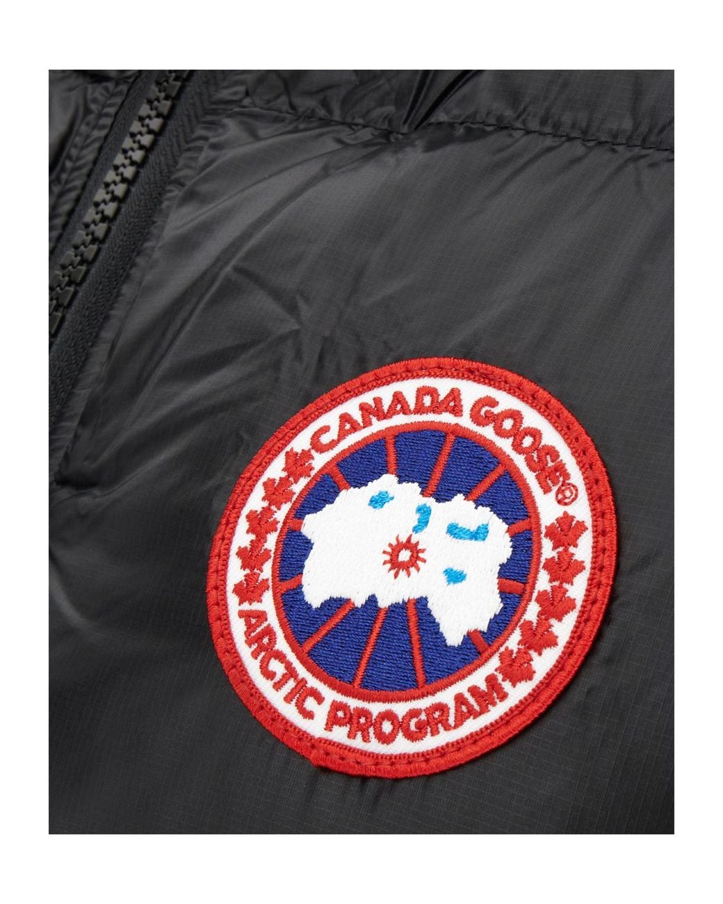 Canada Goose Black Cypress Logo-Patch Zipped Puffer Gilet