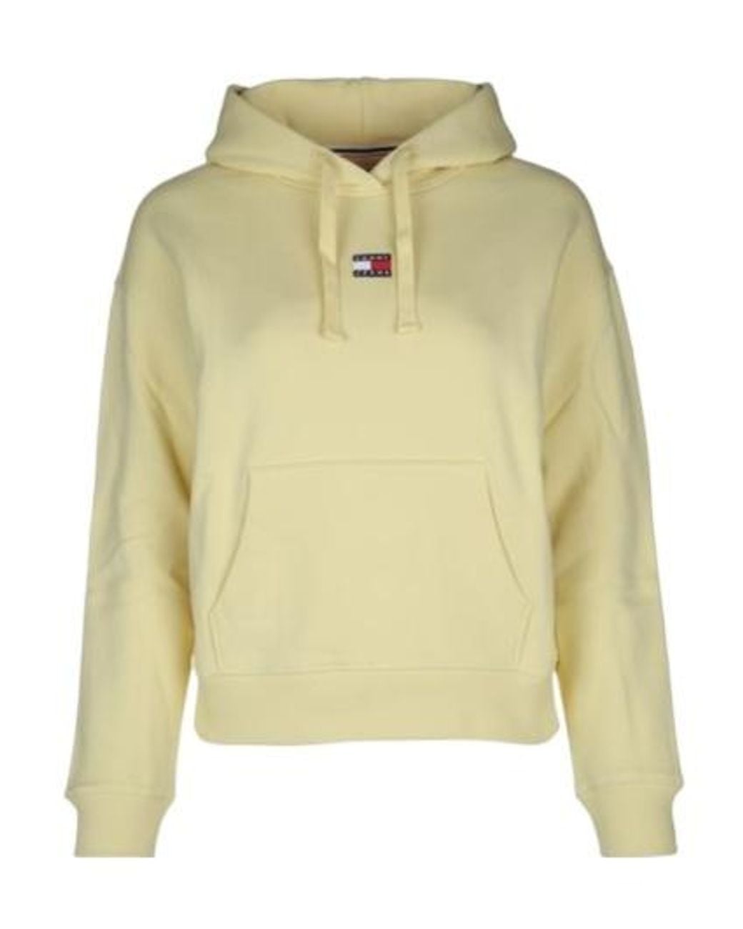Tommy Hilfiger Yellow Tommy Jeans Logo Embroidered Drawstring Hoodie