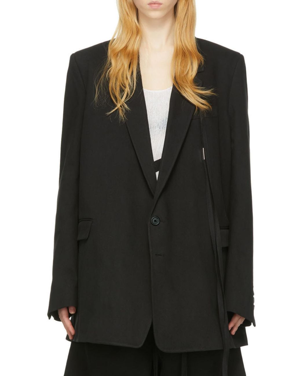 Ann Demeulemeester Black Agnes Single-Breasted Suit Jacket