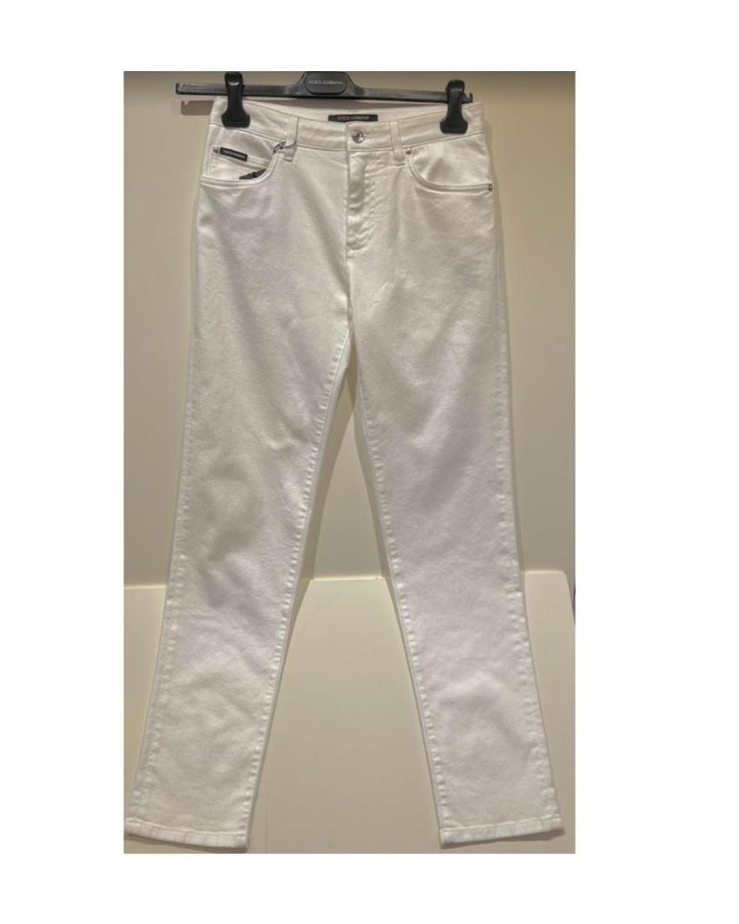 Dolce & Gabbana Multicolor Logo Plaque Straight-Leg Trousers