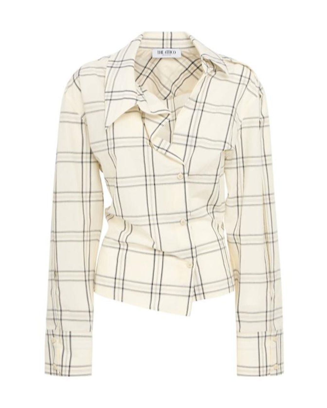 The Attico White Checked Cotton Shirt