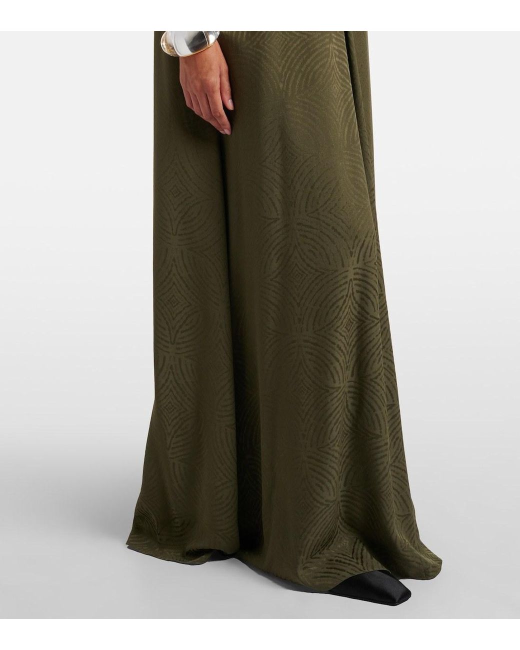 Joseph Green Parc Printed Silk Maxi Dress