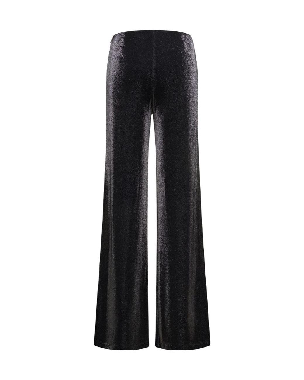 ROTATE BIRGER CHRISTENSEN Black Cut-Out Wide-Leg Pants