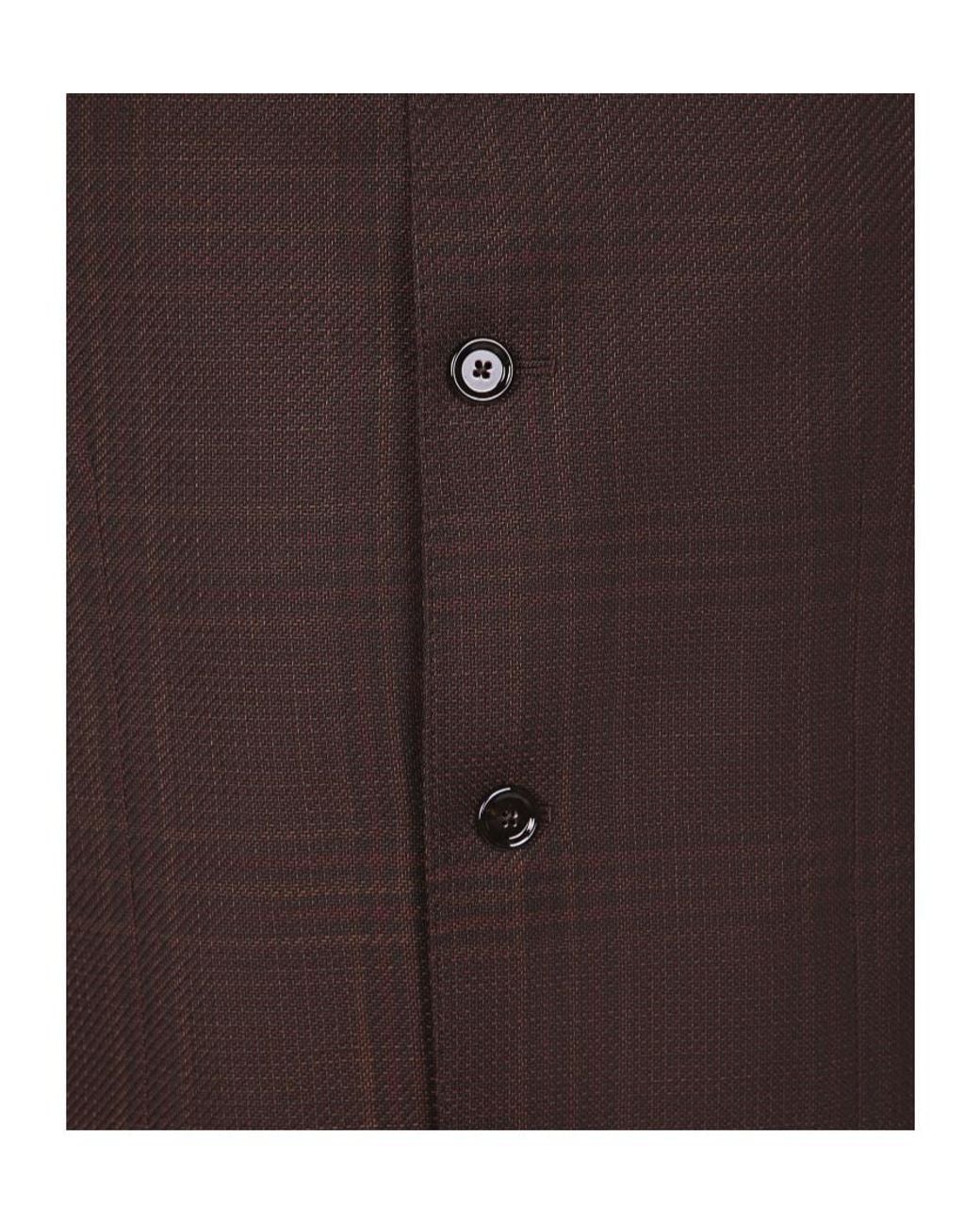 Lardini Brown Galles Stand Collar Jacket for men