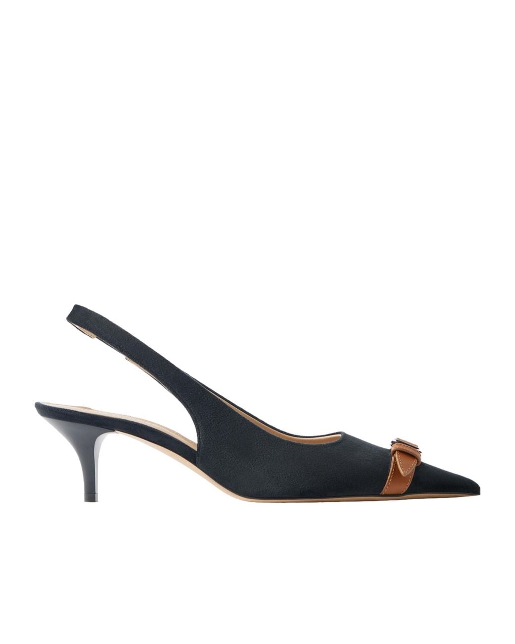 J.W. Anderson Blue Pointed Toe Kitten Heels With Buckle Strap