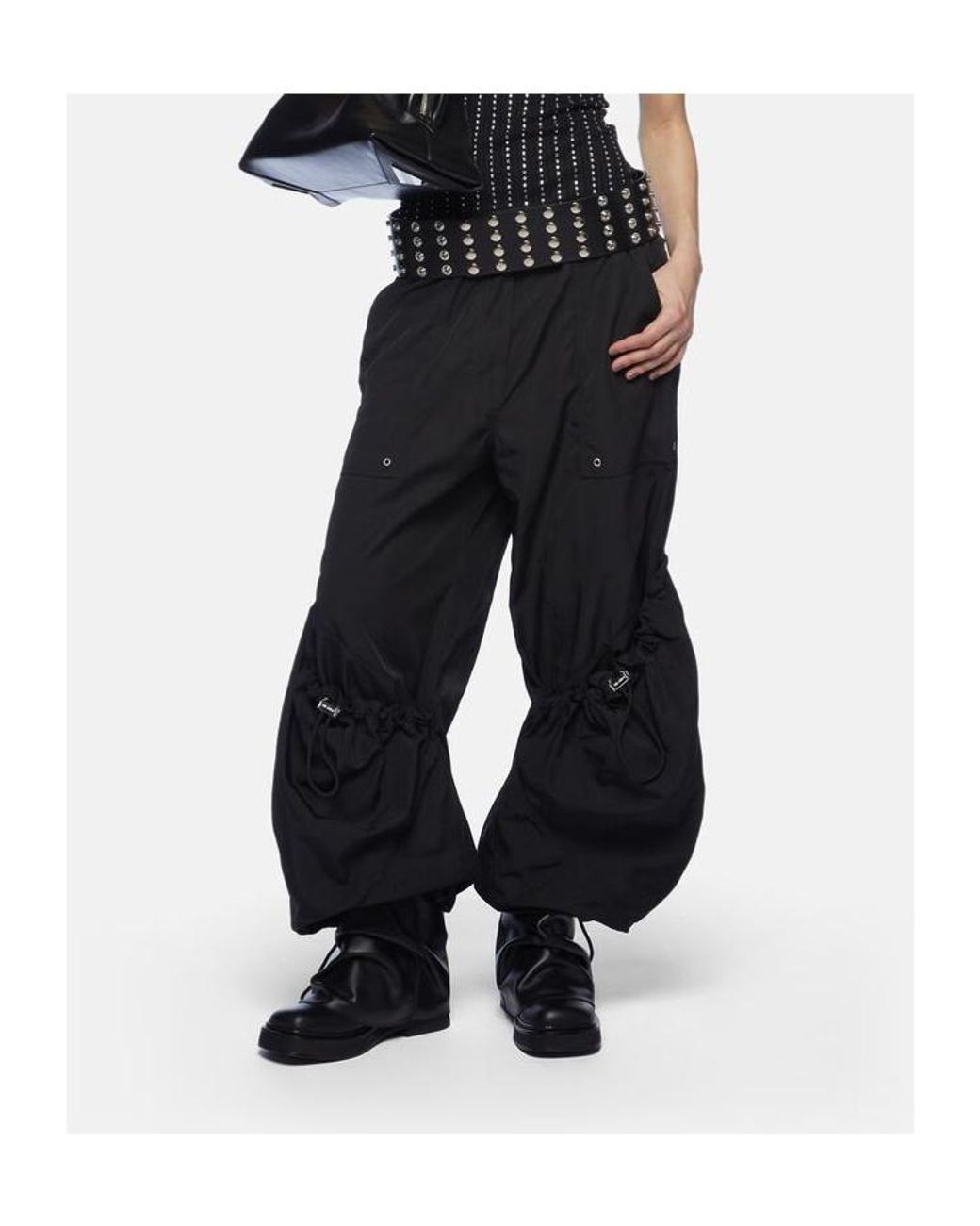 The Attico Black The Oversized Long Pants