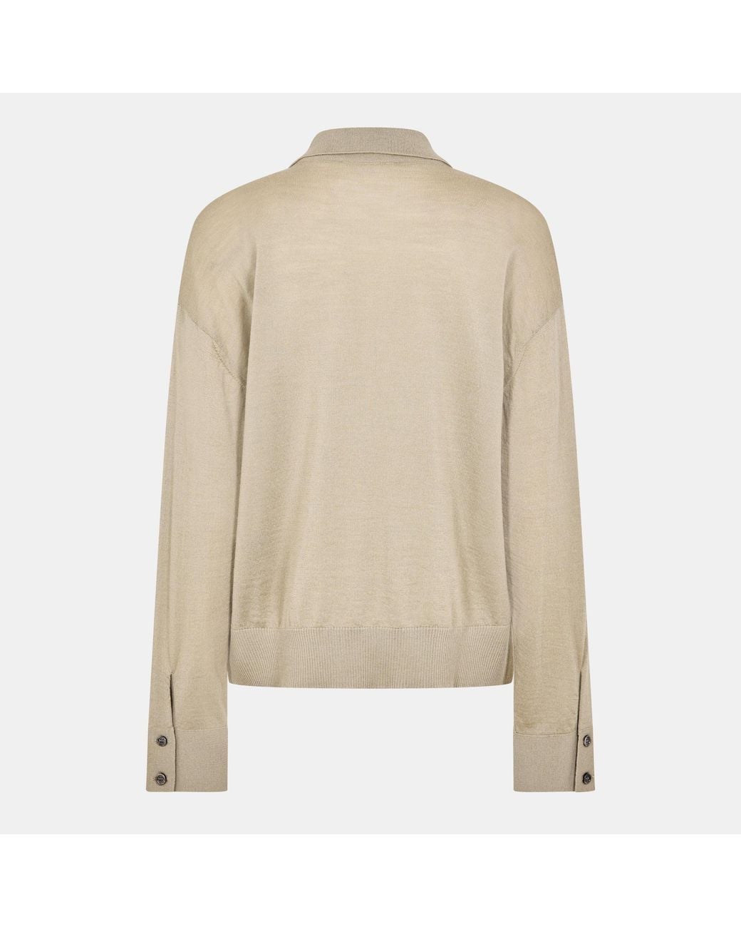 AMI Natural Solid Color Fashion Knitted Top