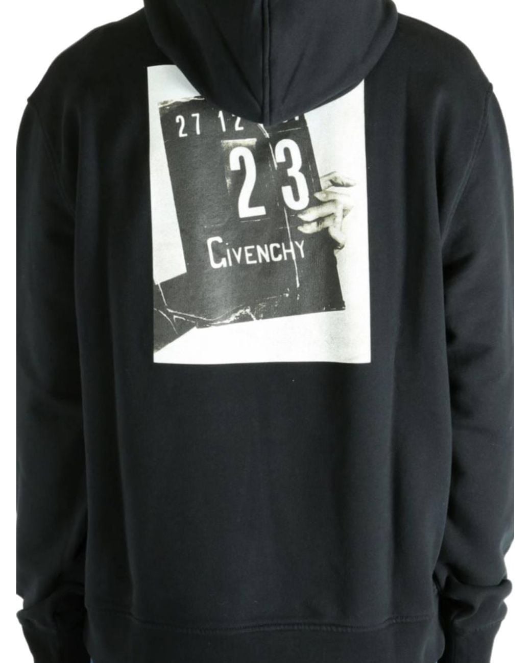 Givenchy Black Couture Seam Regular Fit Drawstring Hoodie for men