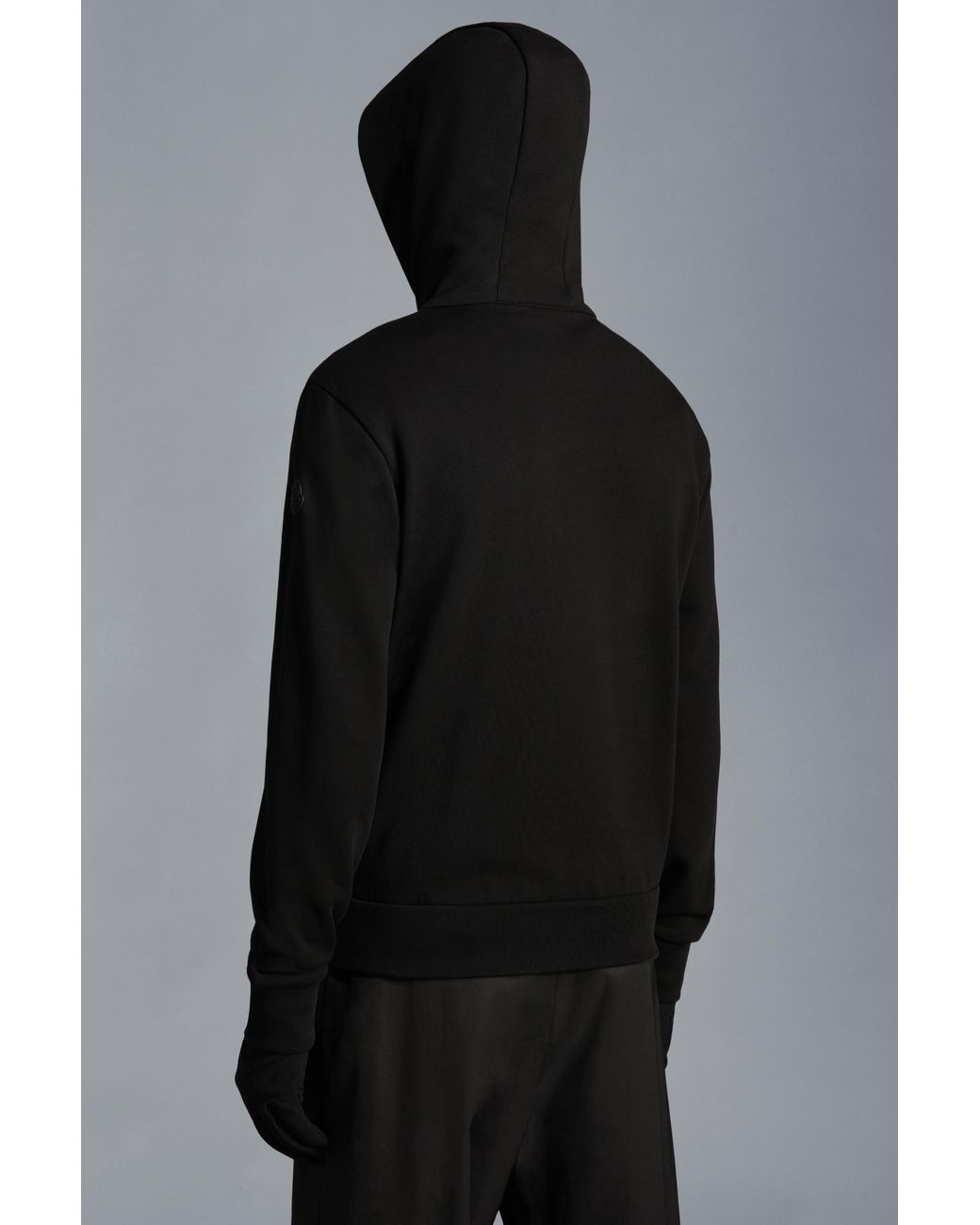 Moncler Blue Zip-Up Cotton Hoodie for men