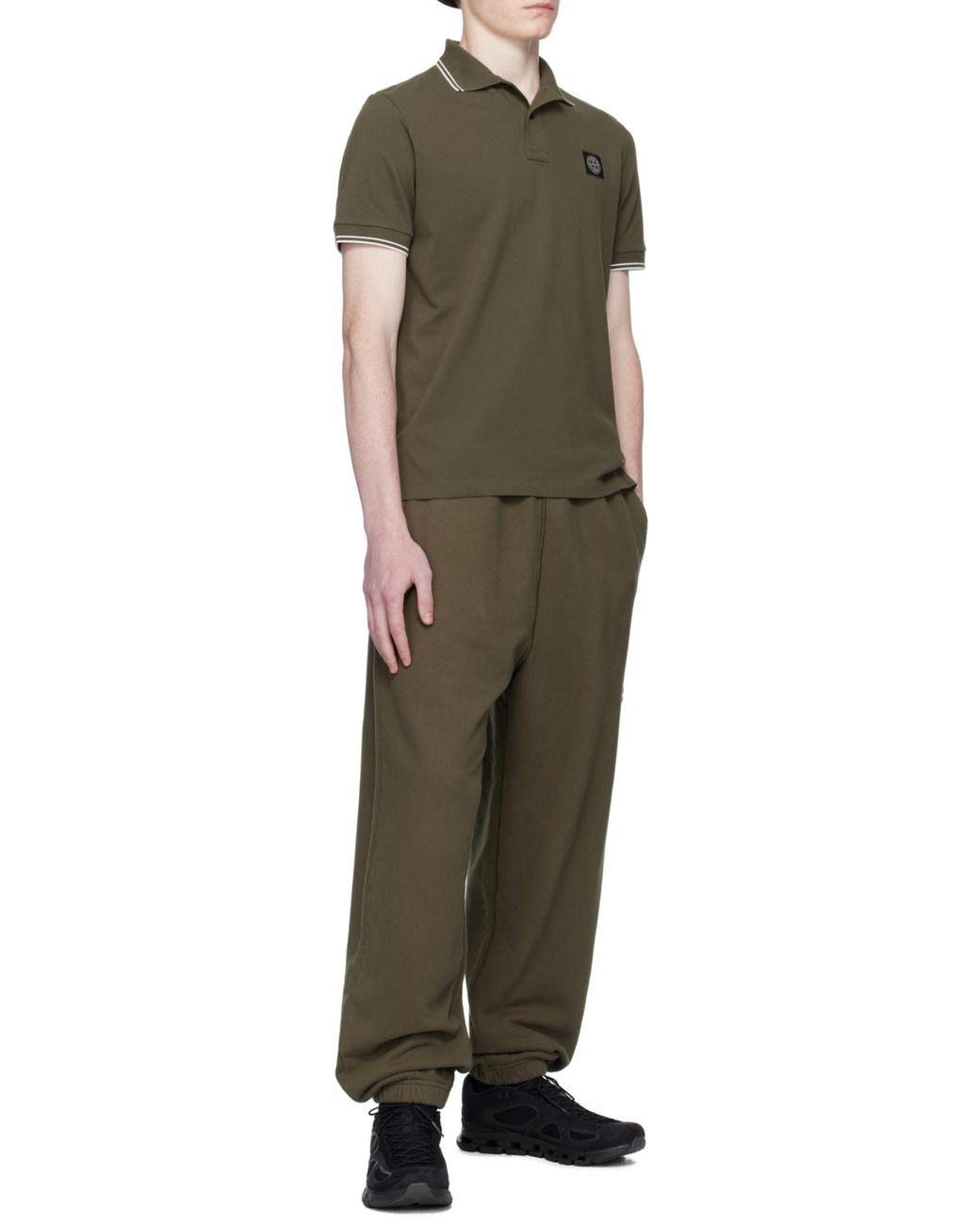 Stone Island Gray Loose-Fit Sweatpants for men