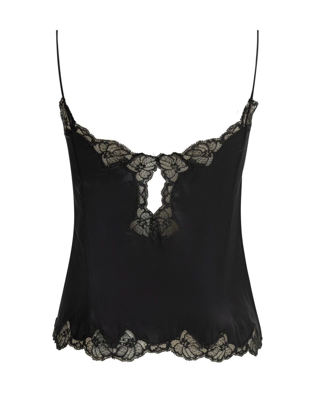 Isabel Marant Black Amael Lace-Trimmed Satin Camisole