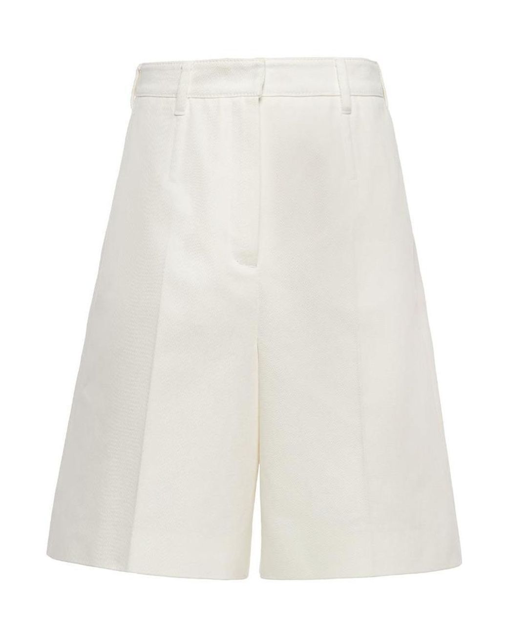 Prada White Drill Bermudas