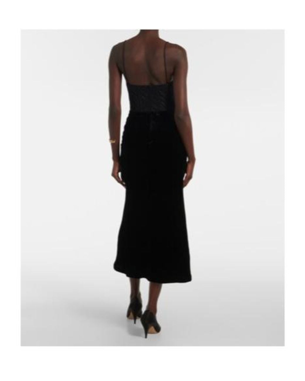 Rebecca Vallance Black Ethel Polka-Dot Bustier Dress