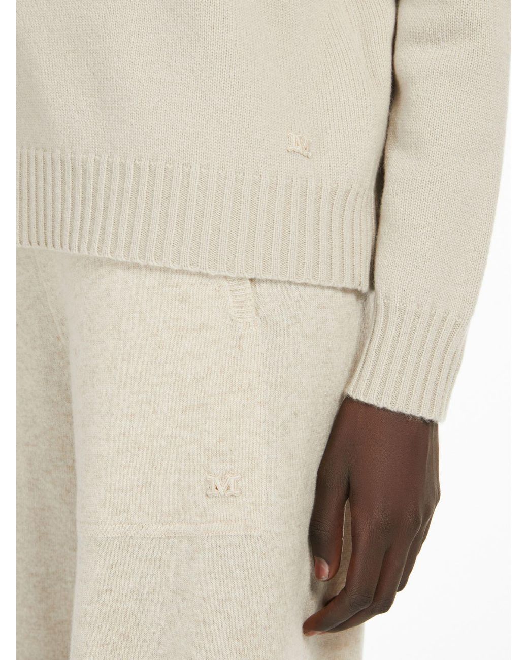 Max Mara White Viglio Crewneck Long-Sleeved Jumper