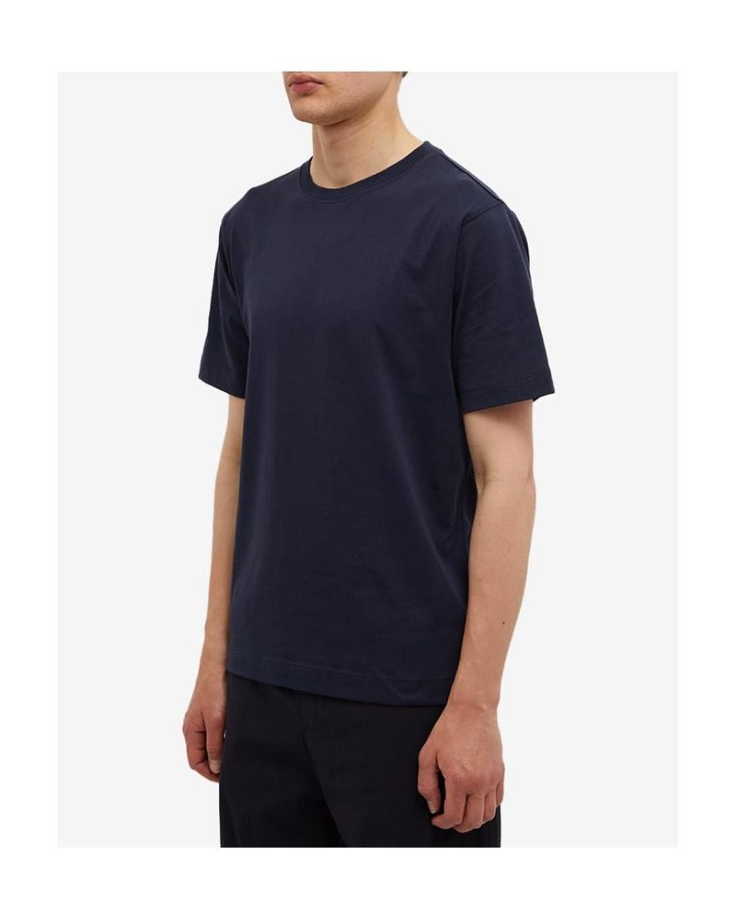 Dries Van Noten Blue Logo Short-Sleeved T-Shirt for men