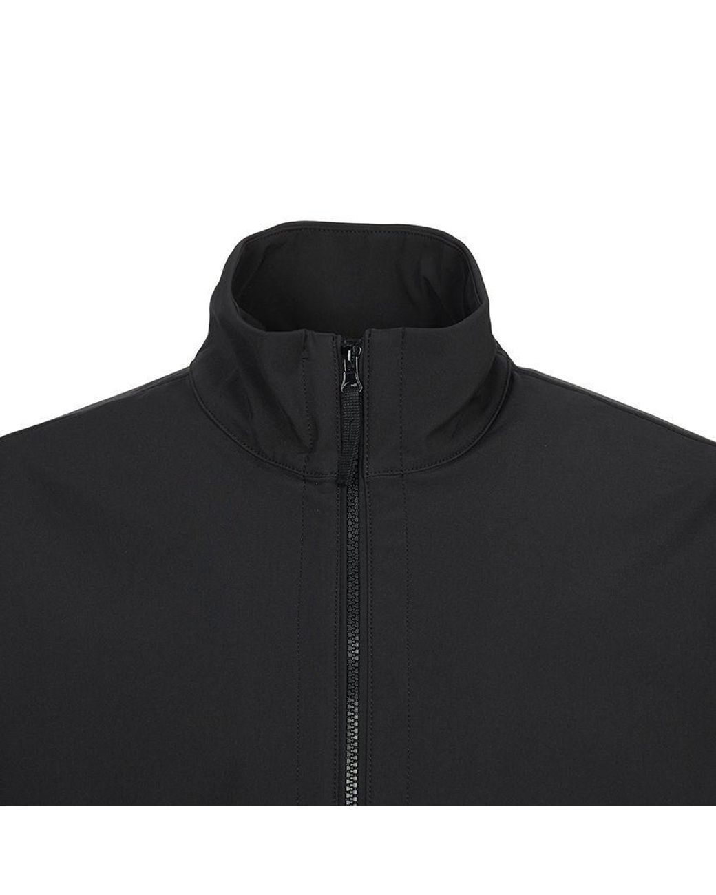 Stone Island Black High Neck Zip-Up Jacket for men