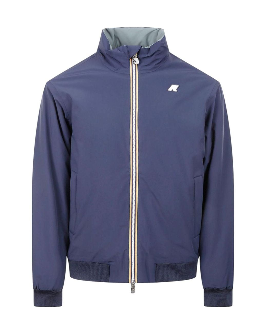 K-Way Blue Zip-Up Bomber Jacket for men