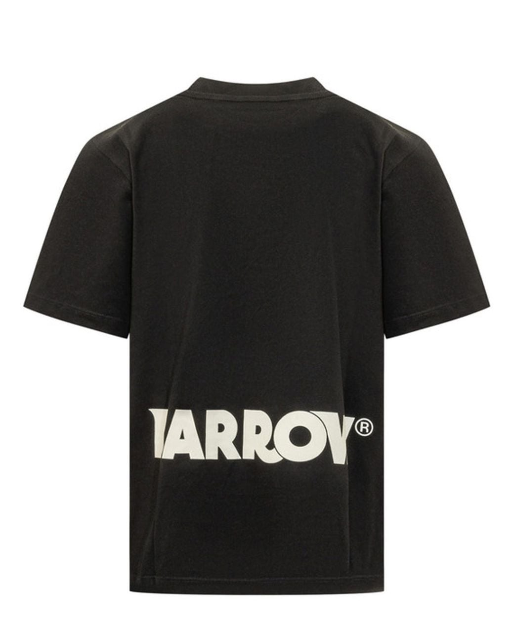 Barrow Black Mini Smiley Logo Vintage Wash Short Sleeve T-Shirt for men