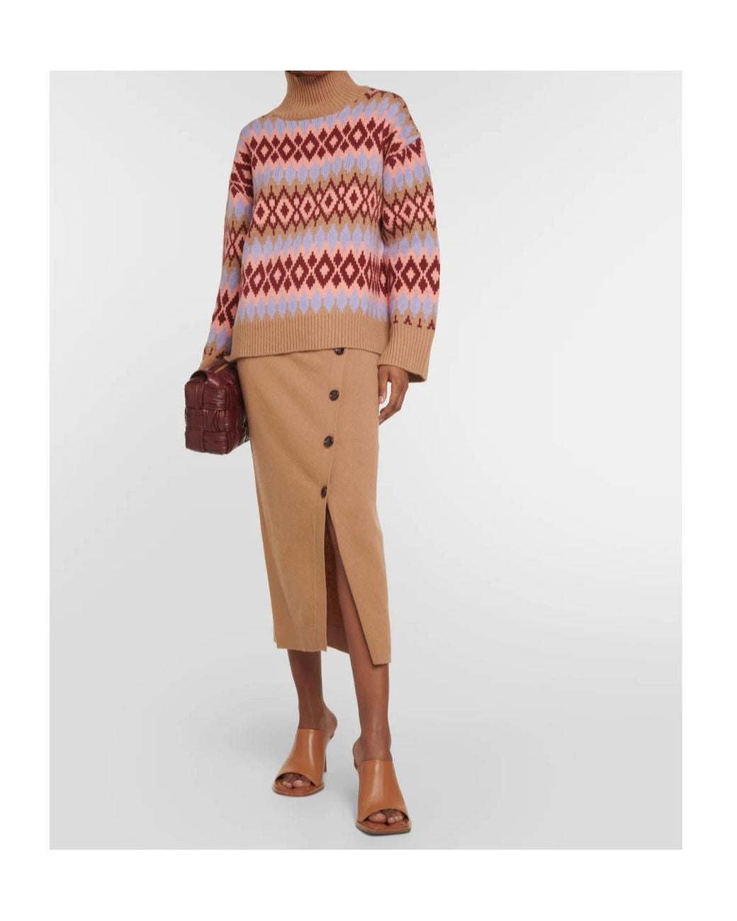 Jardin Des Orangers Red Turtleneck Sweater