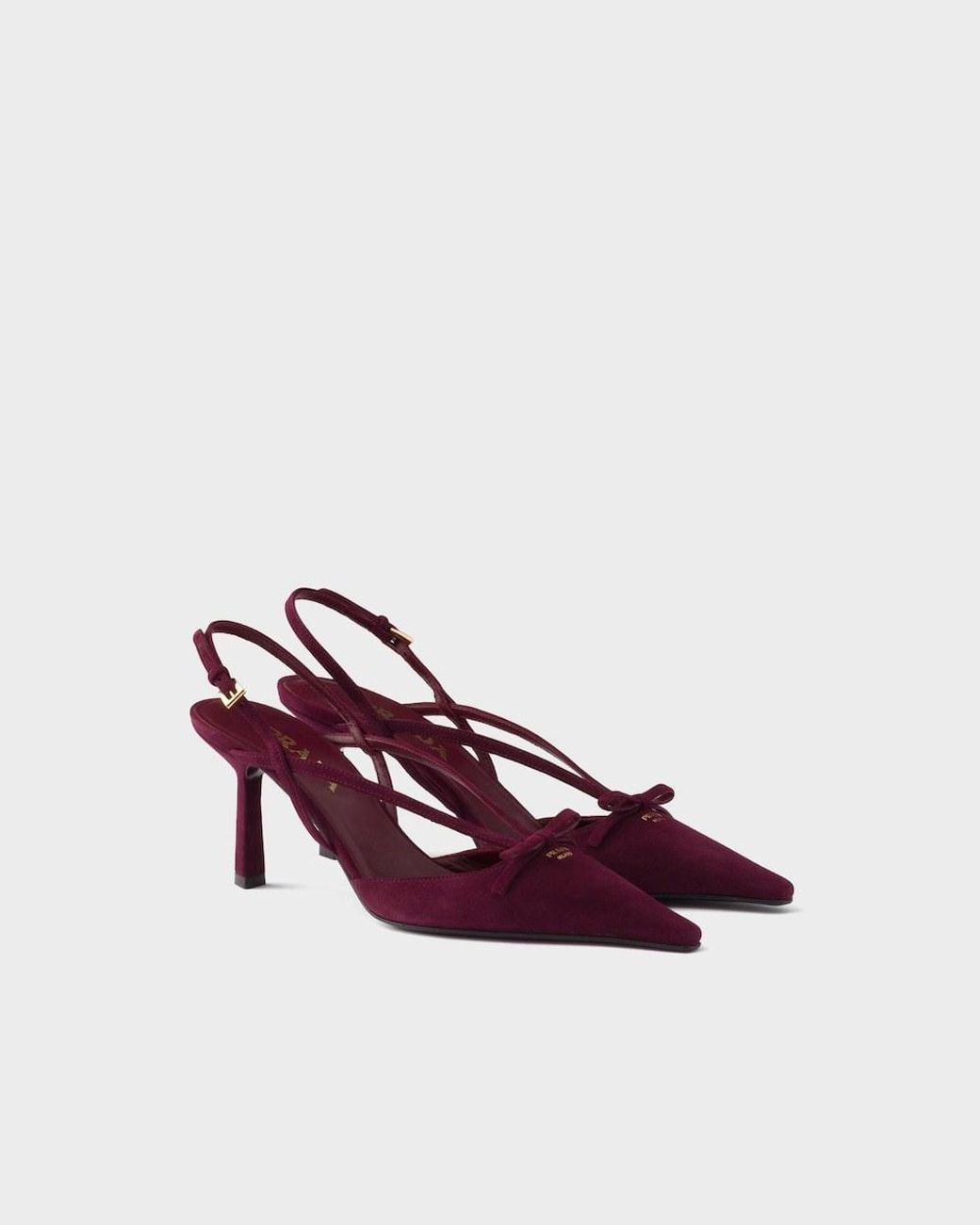 Prada Purple Suede Slingback Pumps