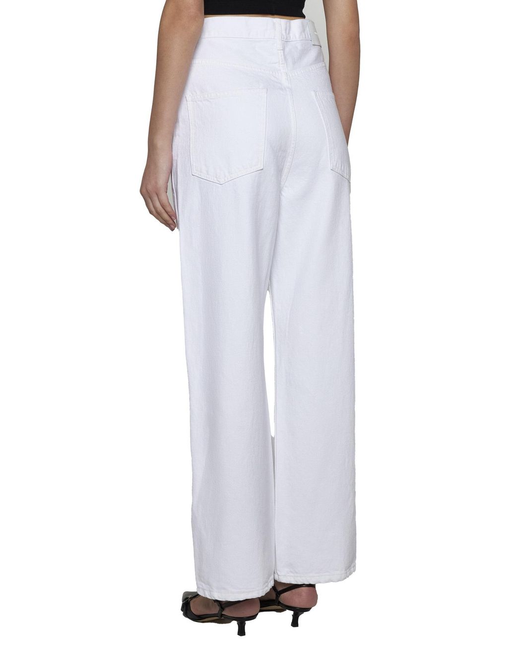 Wardrobe NYC White Low-Rise Straight-Leg Jeans