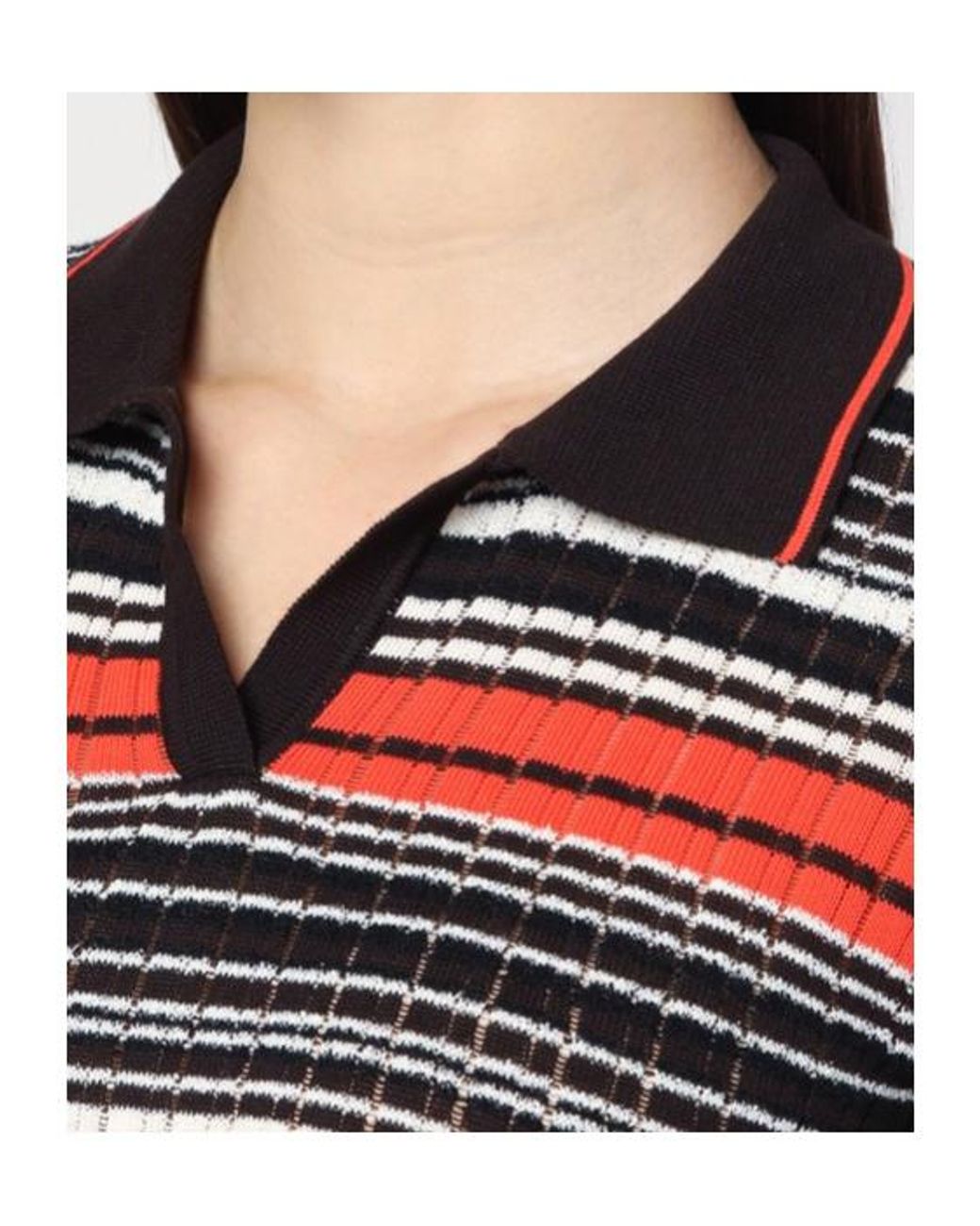 Roberto Collina Blue Striped Knitted Polo Shirt