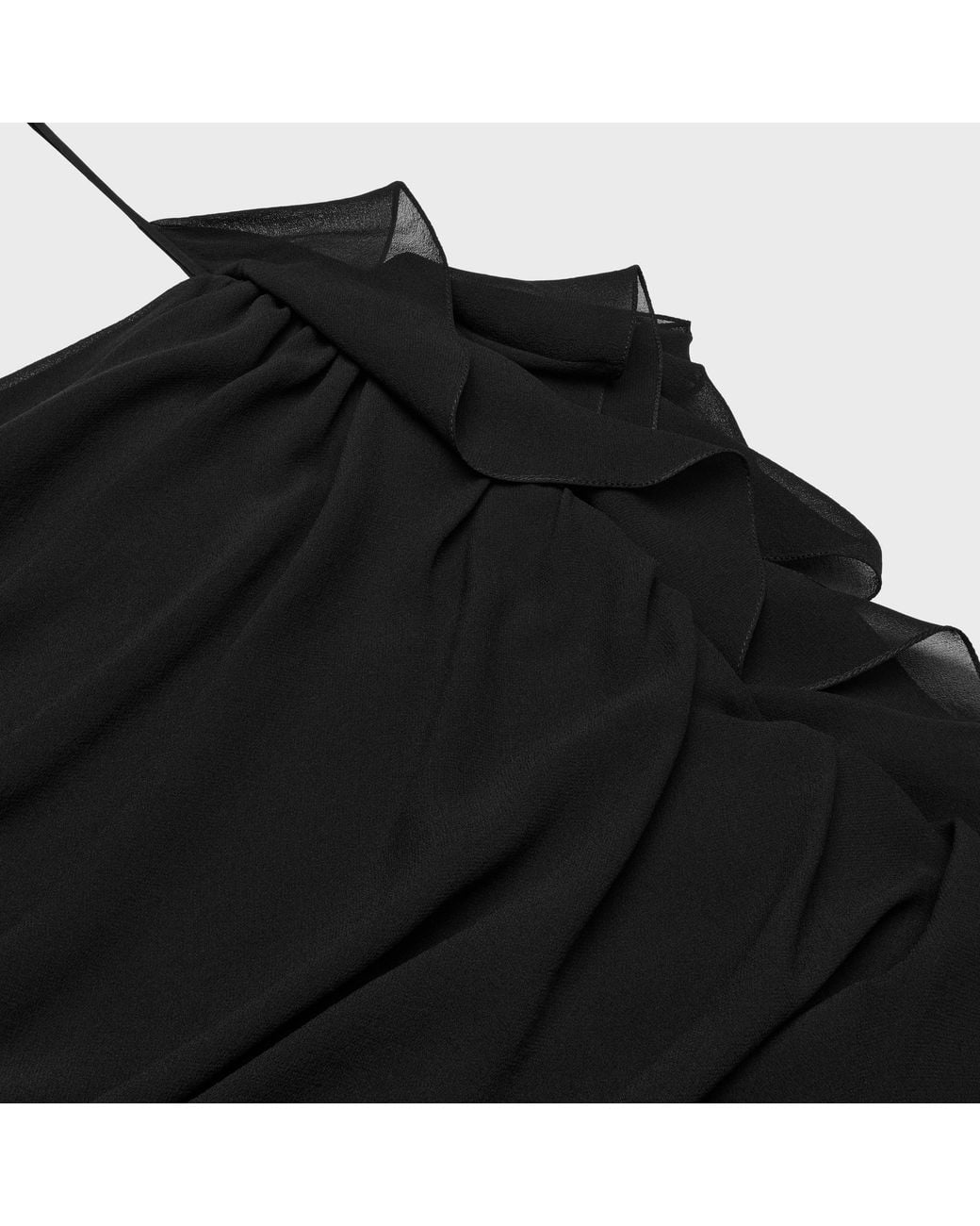 Céline Black Draped Mini Dress
