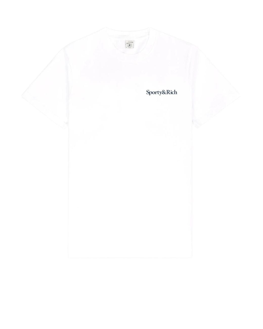 Sporty & Rich White Short-Sleeved T-Shirt With Logo Detailing