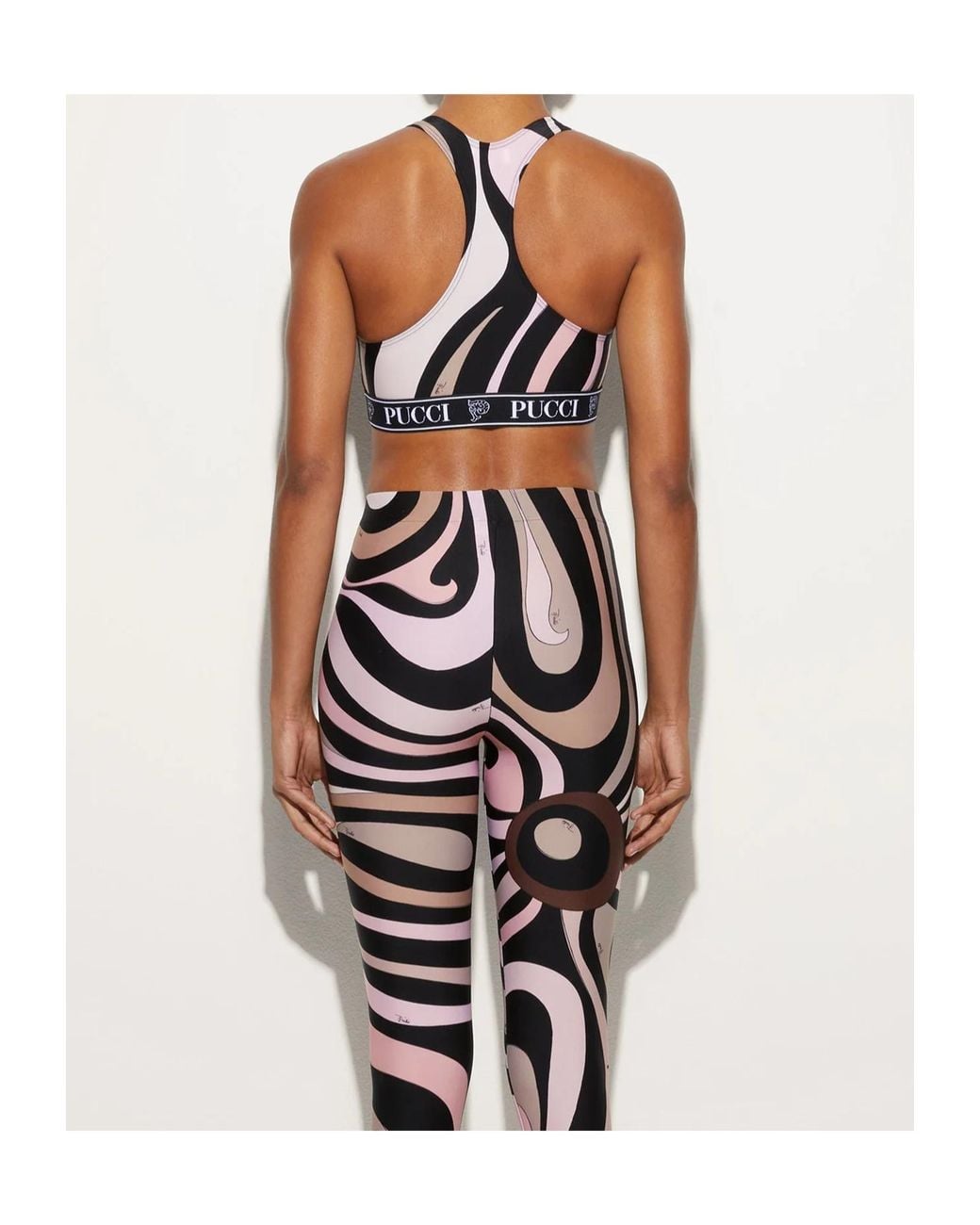 Emilio Pucci Black Pucci Racerback Bralette Top