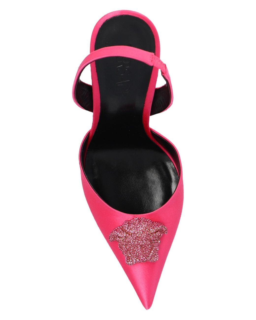Versace Pink La Medusa Pointed Toe Pumps
