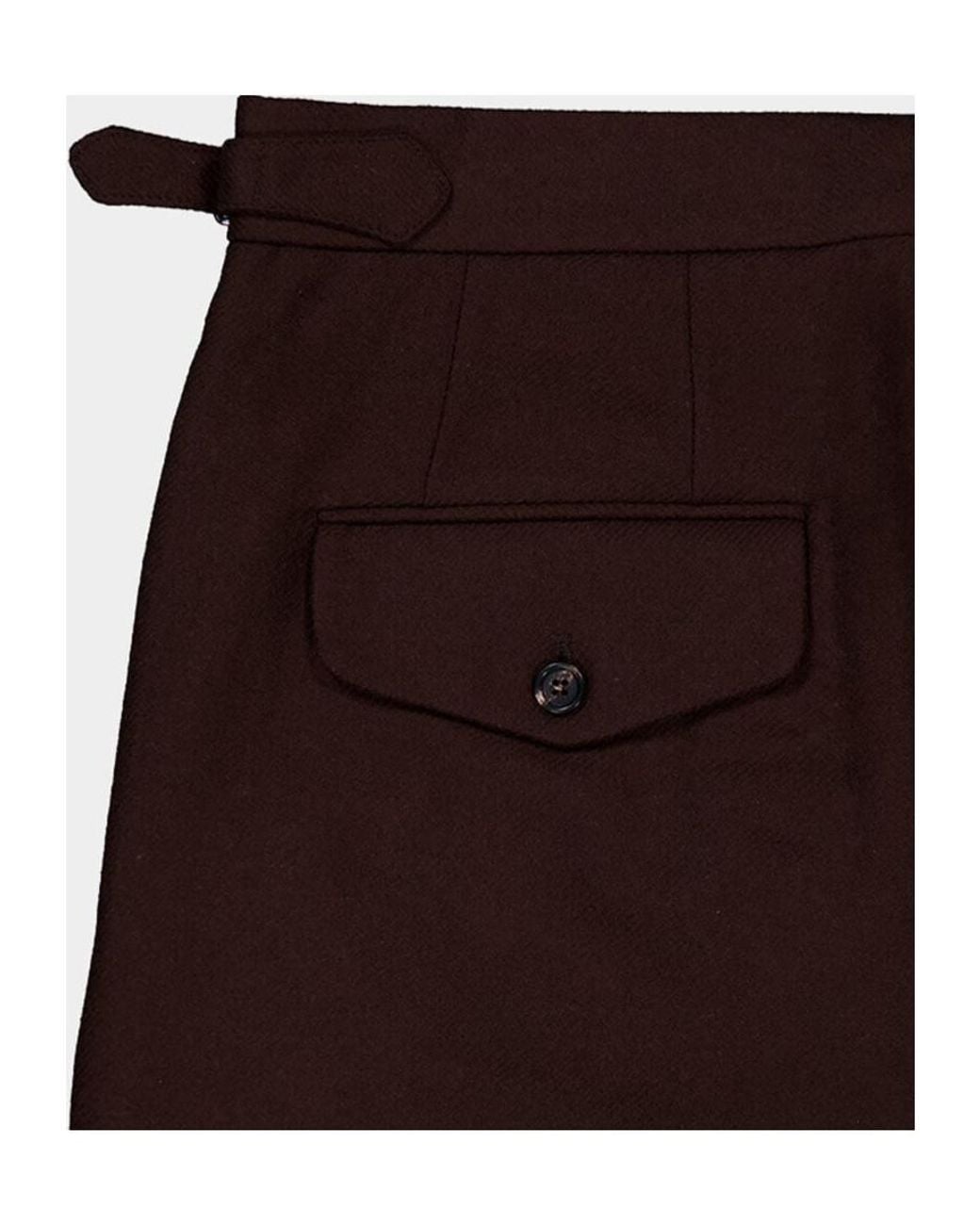 Bode Brown Bramble Side Buckle Straight-Leg Trousers for men