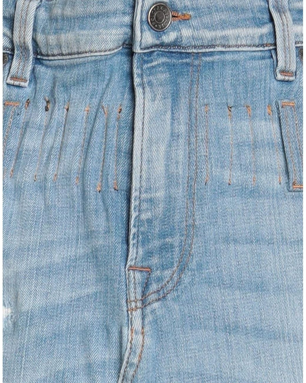 Dolce & Gabbana Blue Denim Flared Skirt