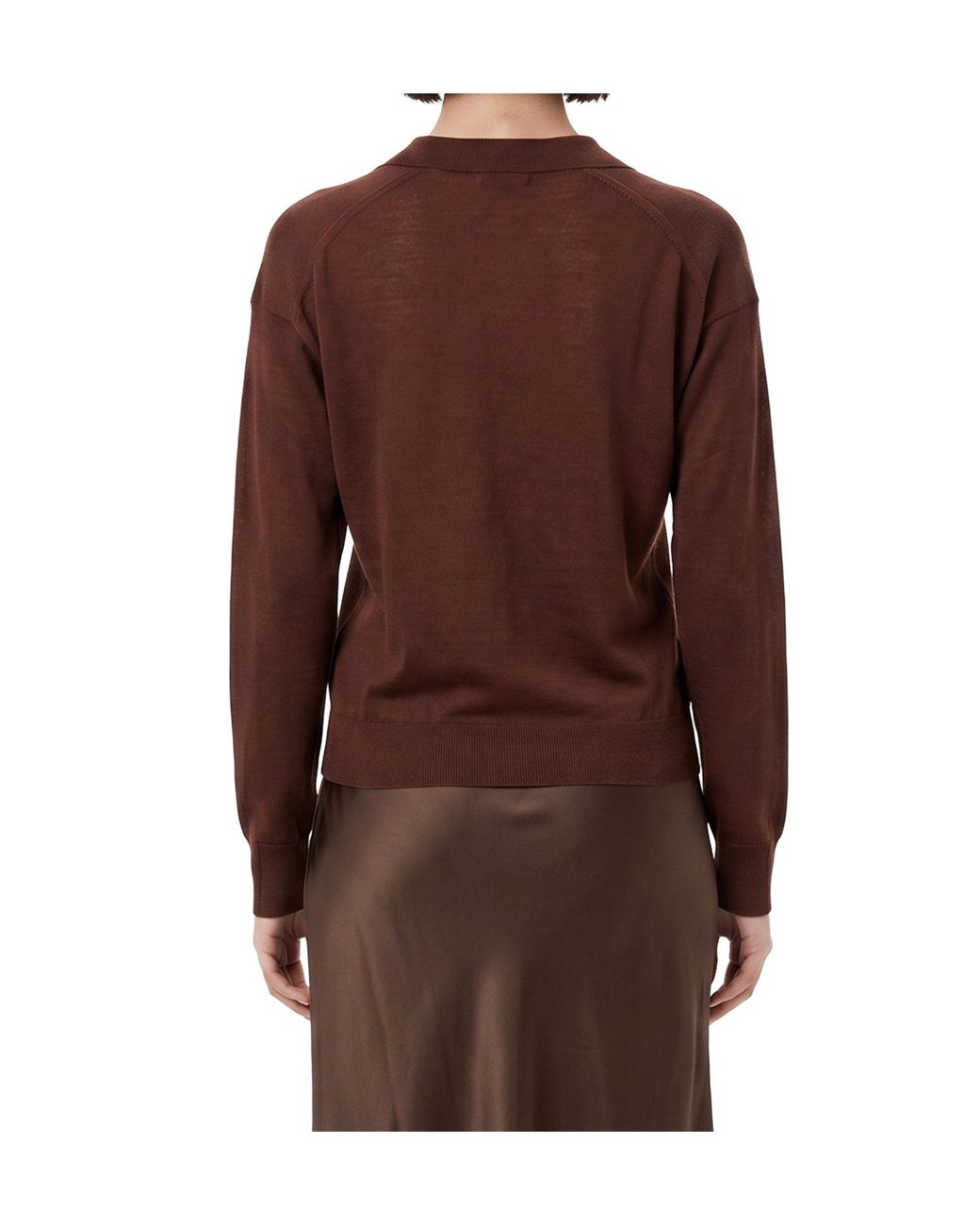 Soeur Brown Fleming Polo Knitted Sweater