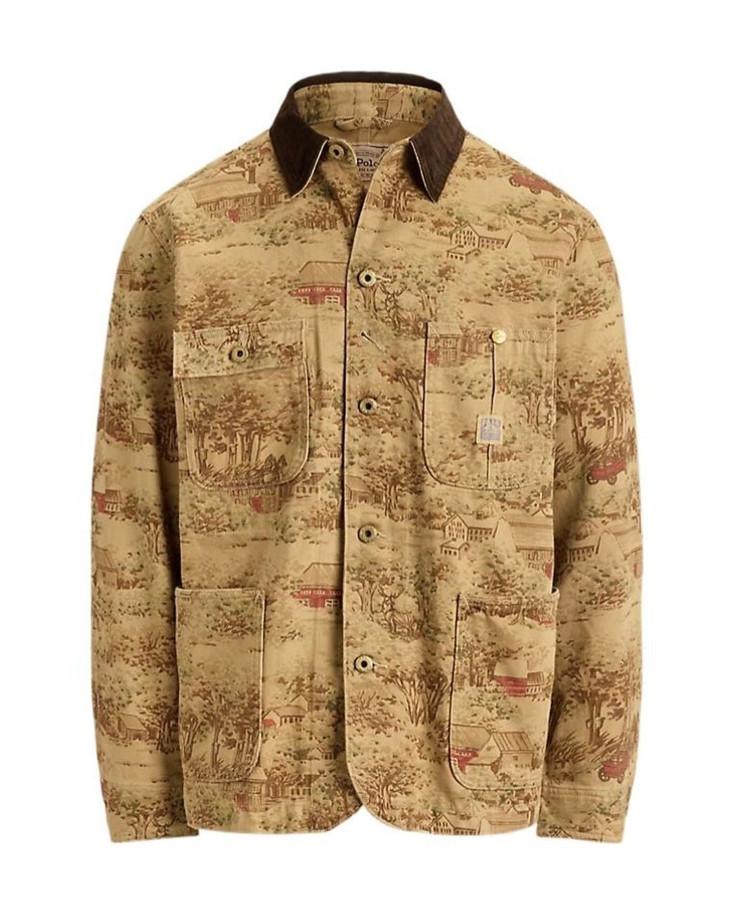 Polo Ralph Lauren Brown Barn-Toile Utility Jacket for men
