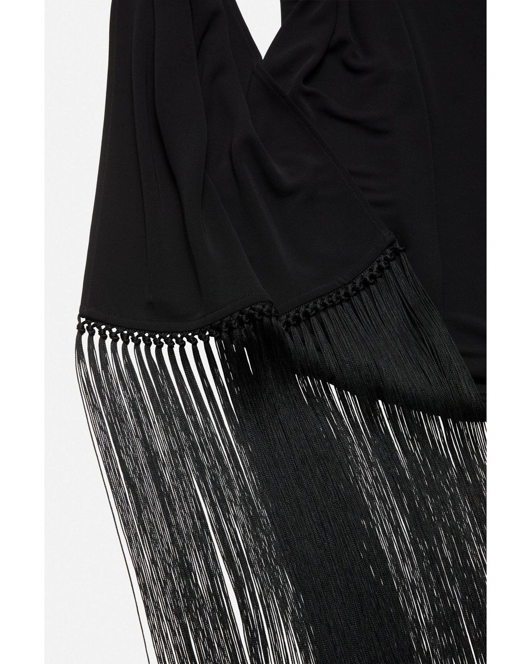 Acne Black Draped Satin Dress