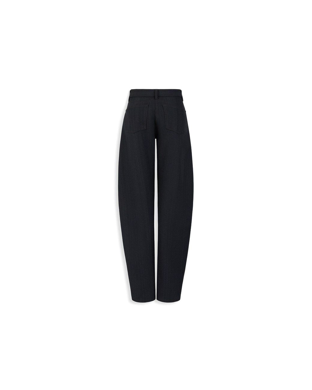 Alaïa Blue Round Wool Denim Pants