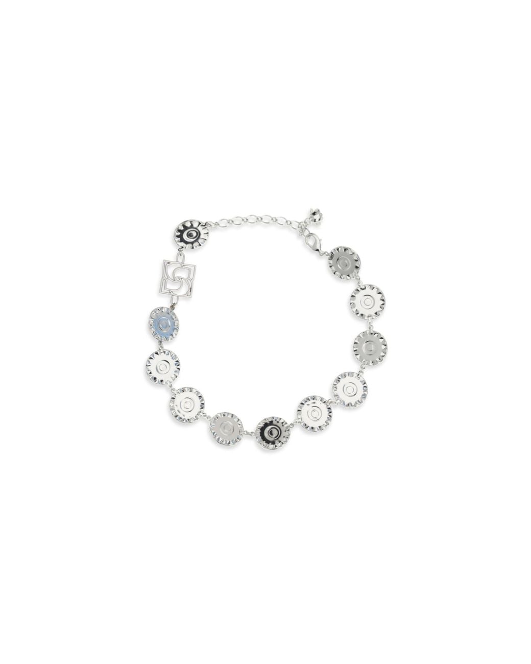 Magda Butrym White Crystal Pearl Chain Necklace
