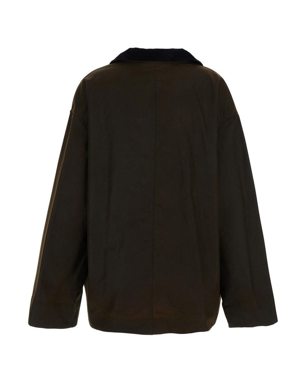 Totême  Black Totême Long Sleeved Corduroy-Collar Jacket