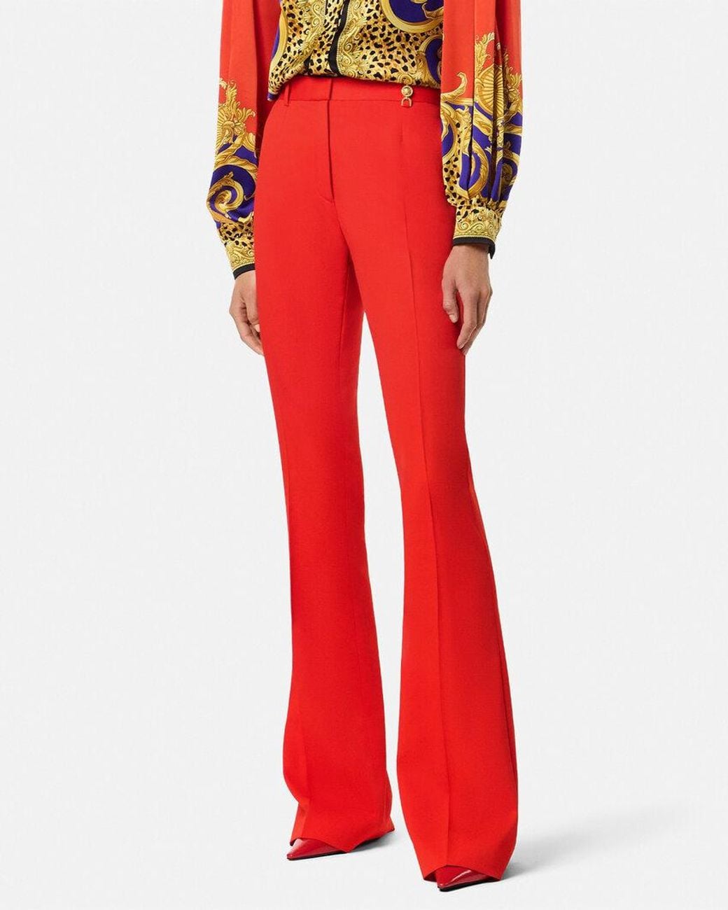 Versace Pressed-Crease Tailored Trousers