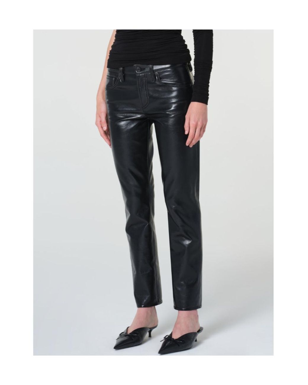 Agolde Gray Cocktail Ankle Slim Jeans